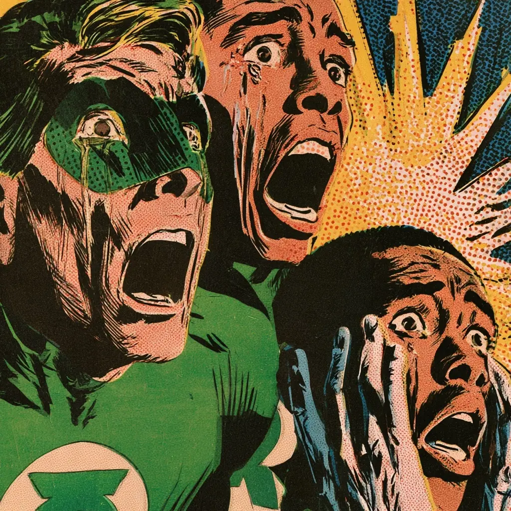 Pop Art Green Lanterns Midjourney提示词