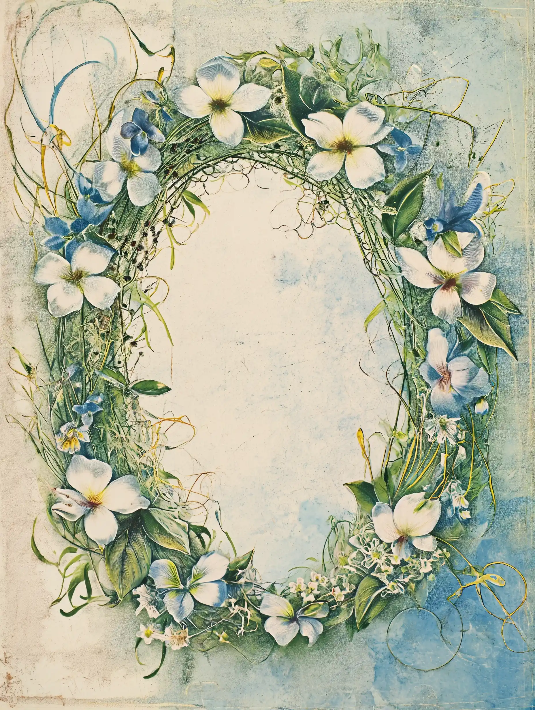 Floral Wreath Prayer Journal Midjourney提示词