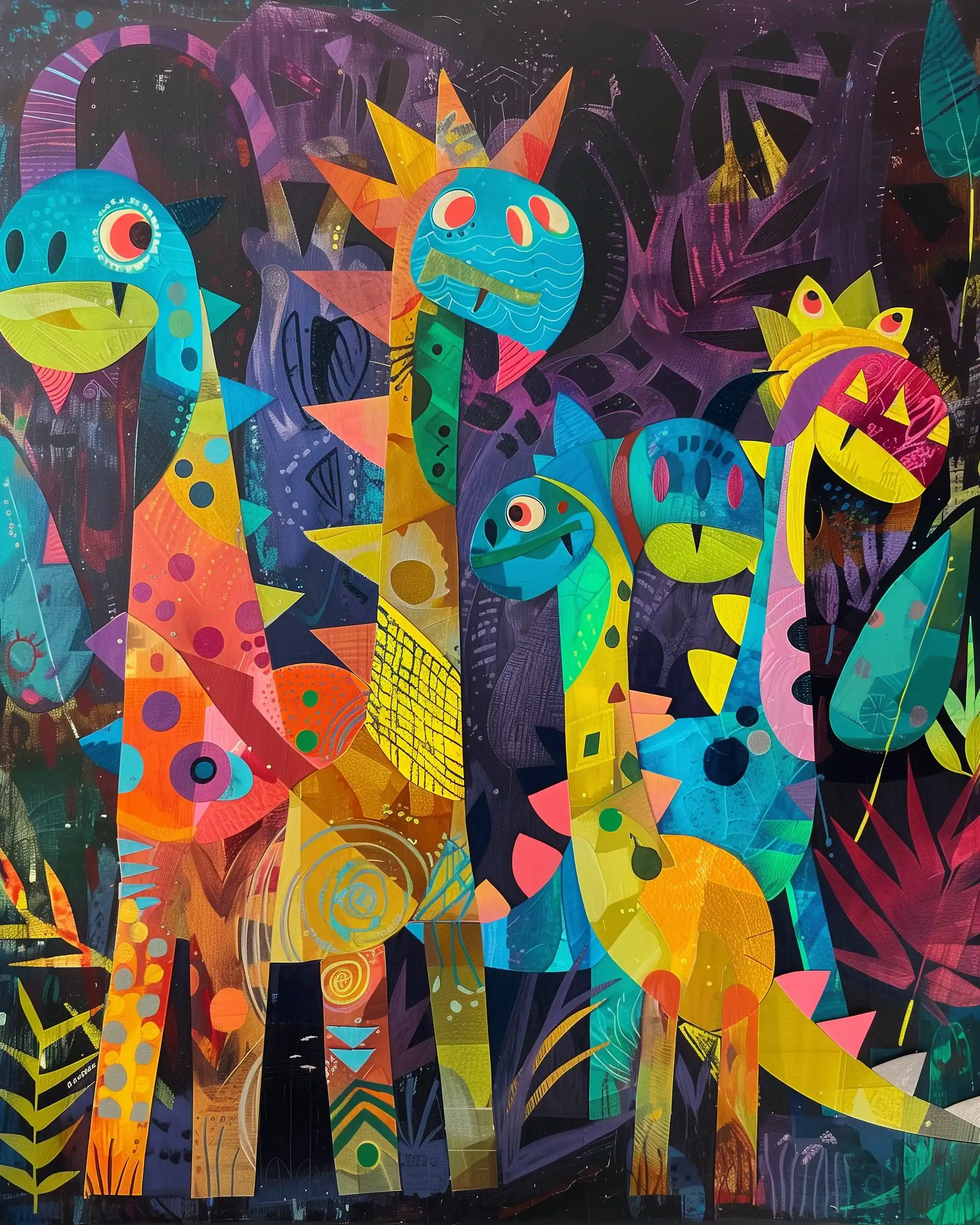 Abstract Dinos Dark AR Midjourney 提示词生成效果
