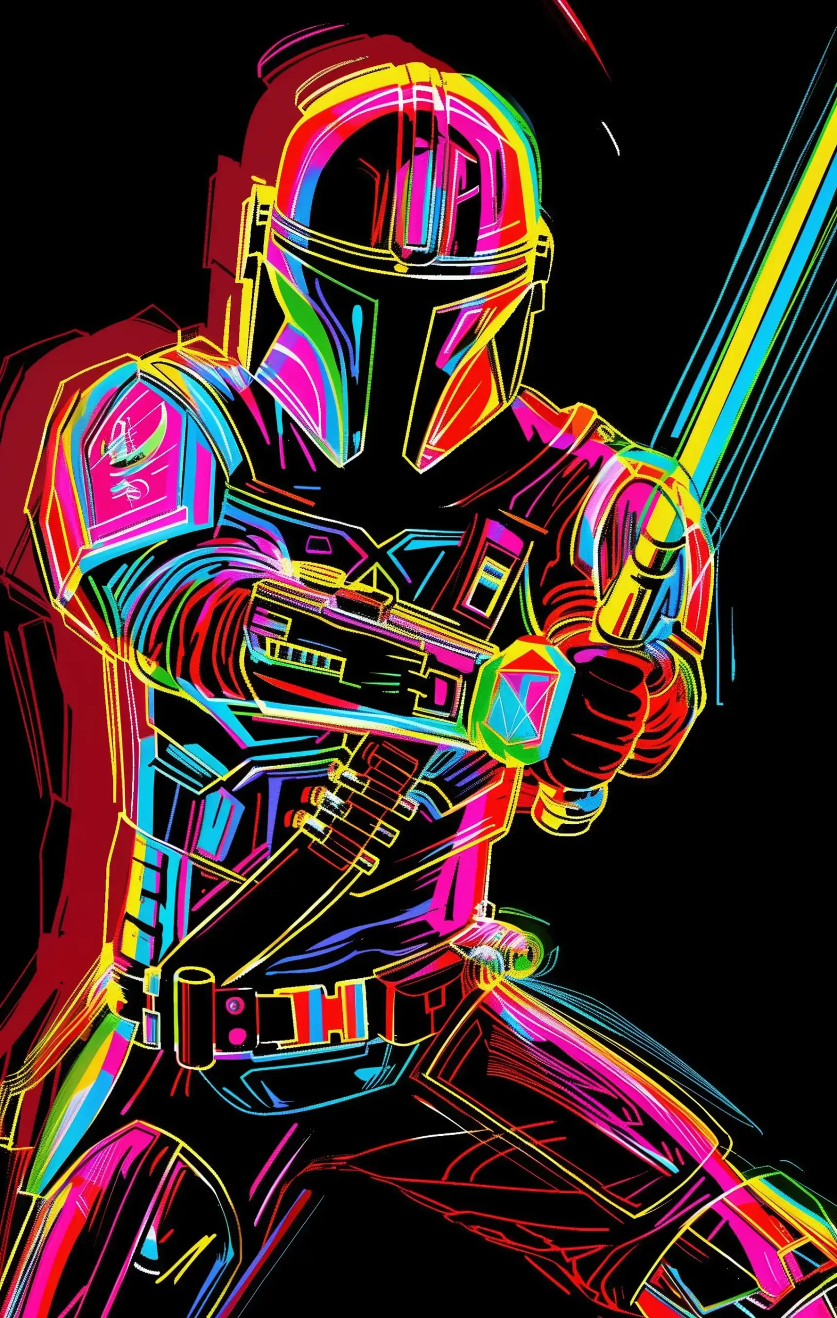 Abstract Mandalorian Sword Midjourney 提示词生成效果