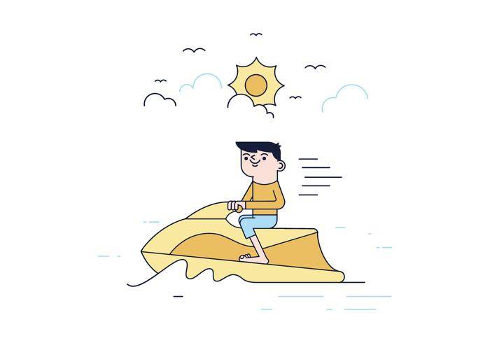 免费喷水滑雪矢量
