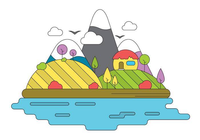 免费景观矢量图