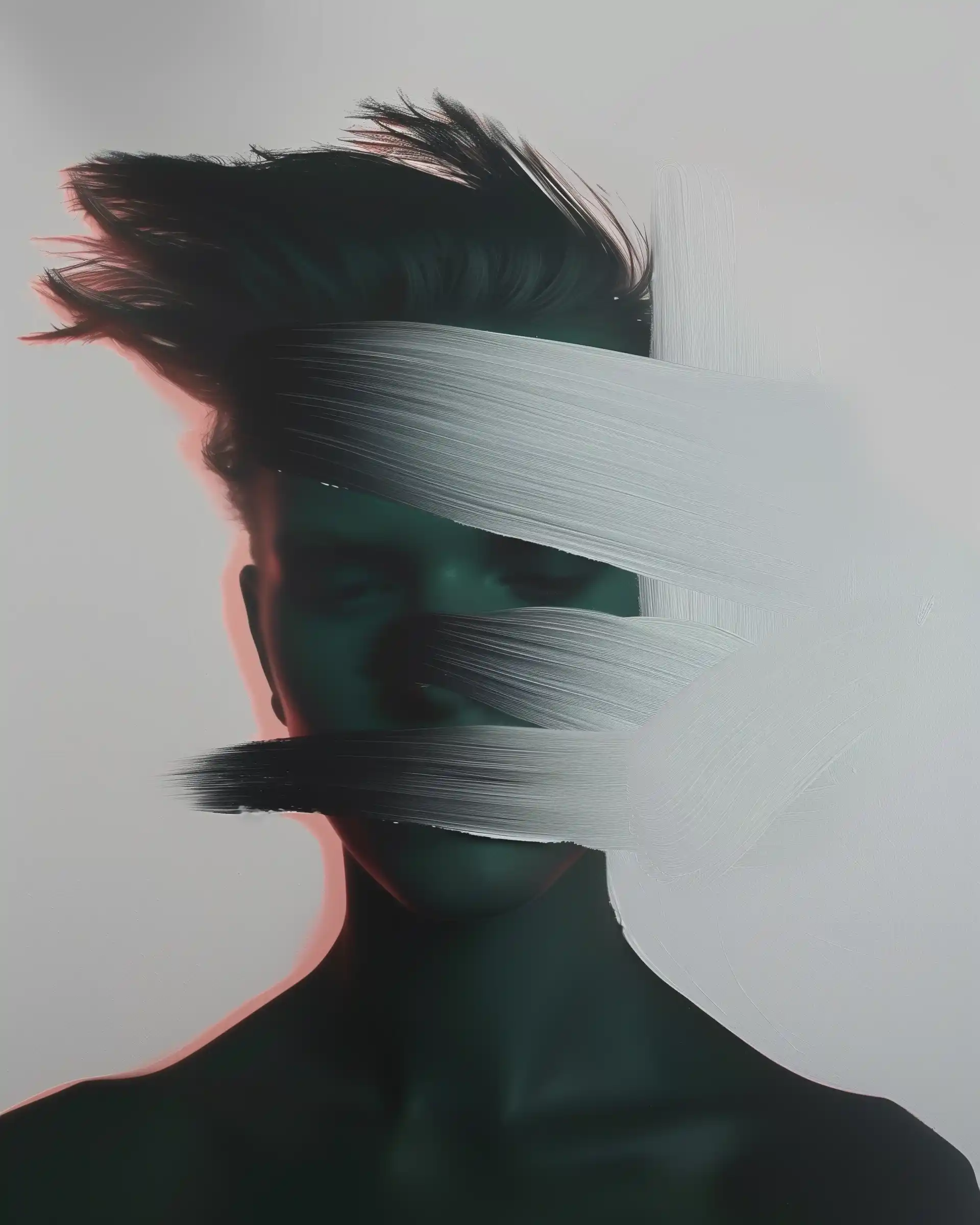 Abstract Painted Portrait Midjourney 提示词生成效果