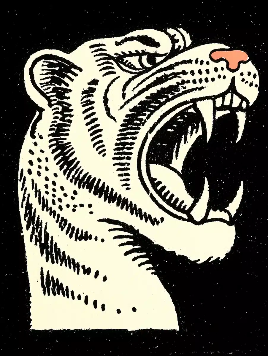Vector Tiger Tattoo Design Midjourney提示词
