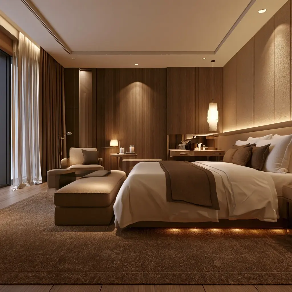 Hotel Room Interior Photography Midjourney提示词