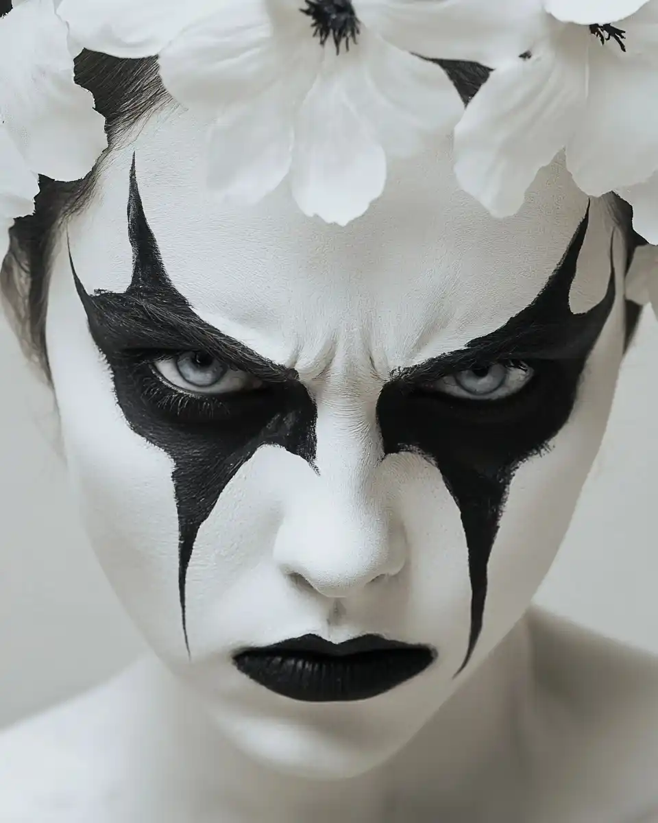 Close-Up of Scowling Ballerina Midjourney提示词