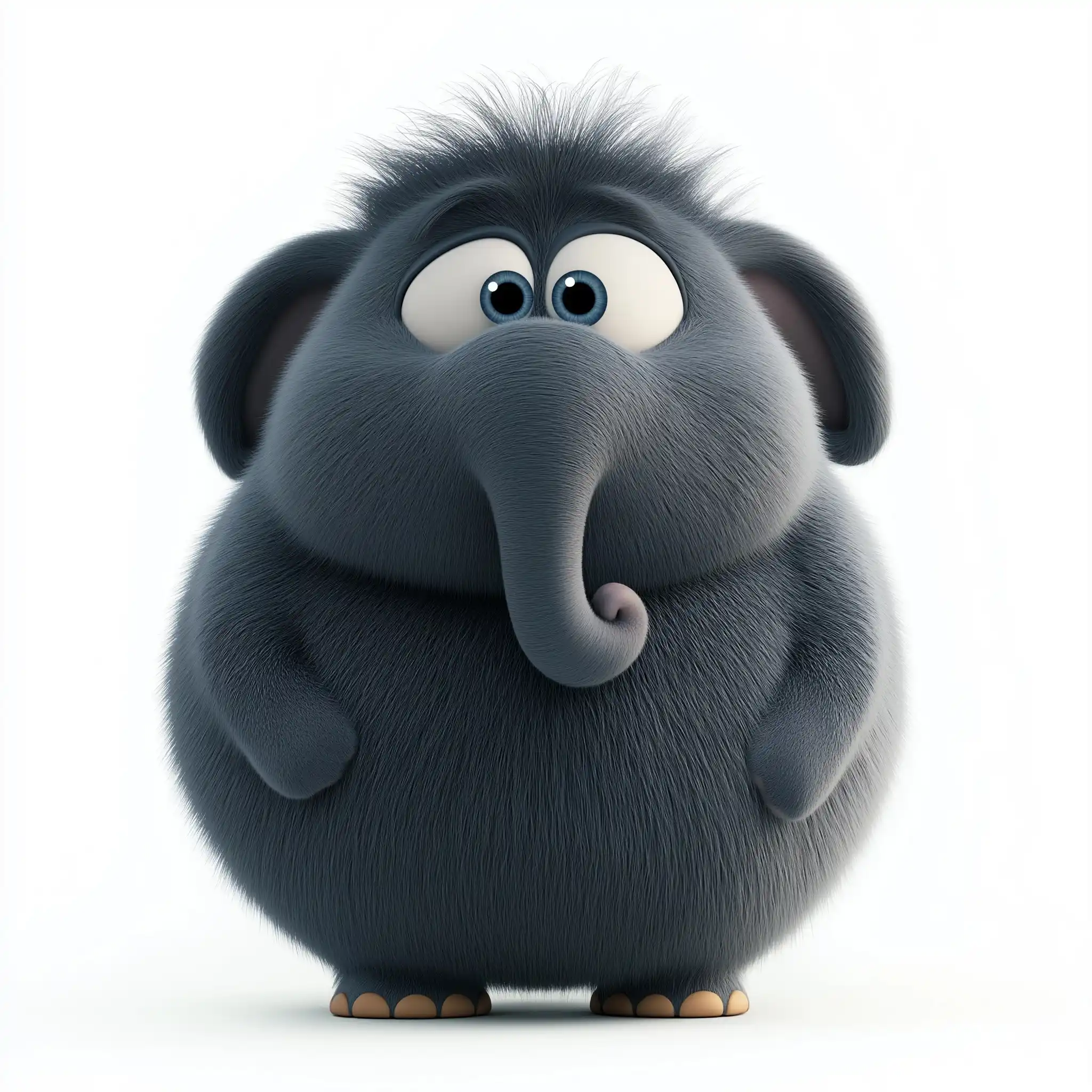 Cartoon Elephant with Exaggerated Features Midjourney提示词