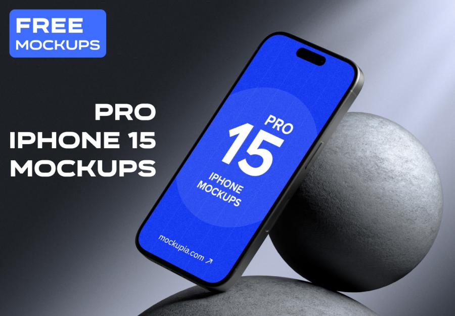 iPhone 15 Pro Free Mockup