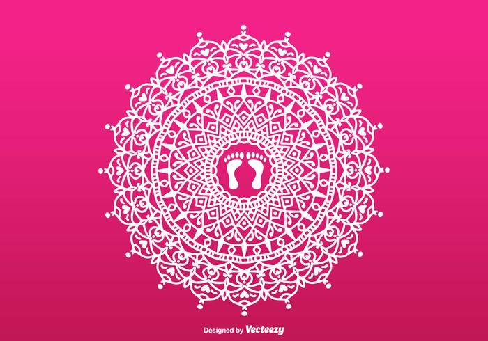 免费Lakshmi矢量Rangoli