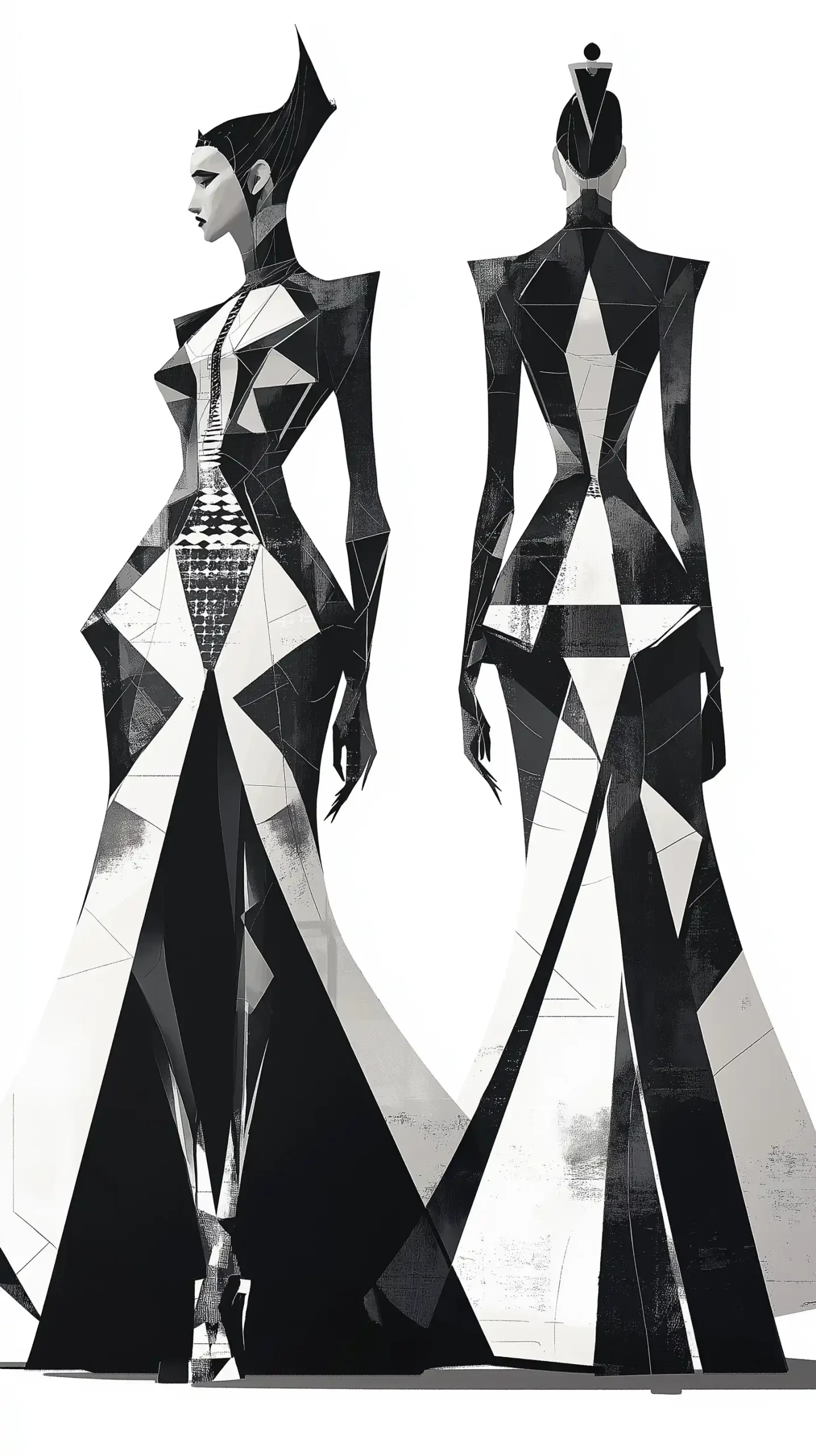 Futuristic Chess Queen Illustration Midjourney提示词