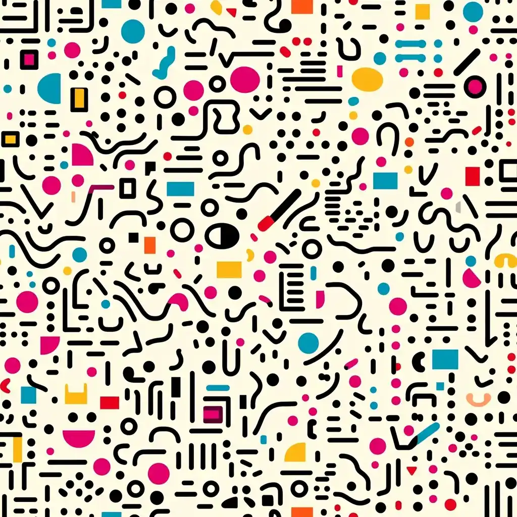 Retro Minimalist Line Art Midjourney提示词