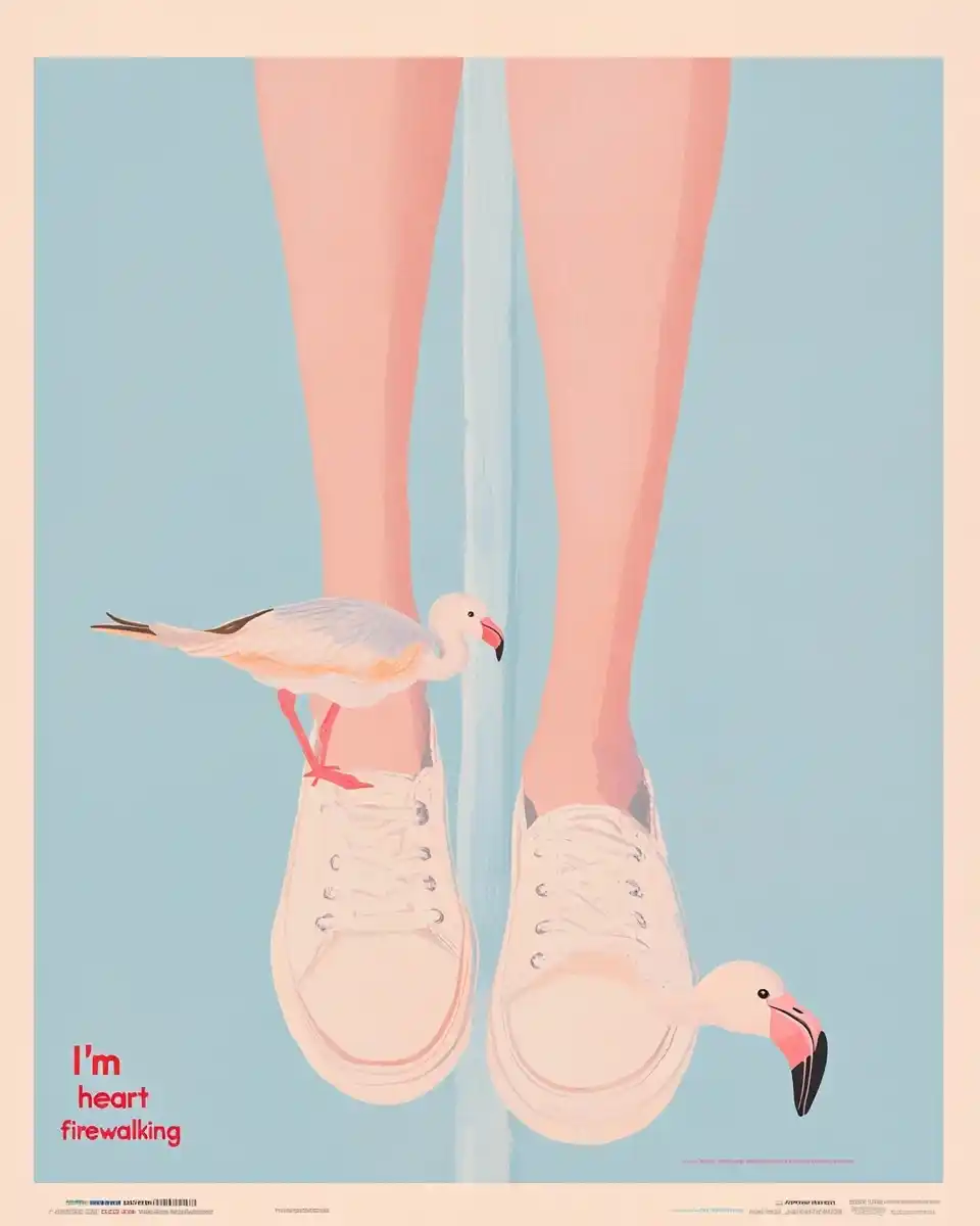 Flamingo Head Movie Poster Midjourney提示词
