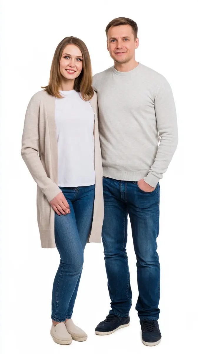 Russian Couple Studio Photography Midjourney提示词