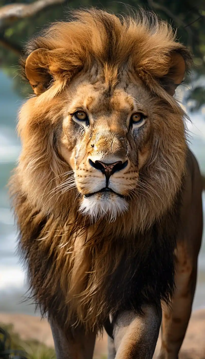 Lion Portrait in f12 Midjourney 提示词生成效果