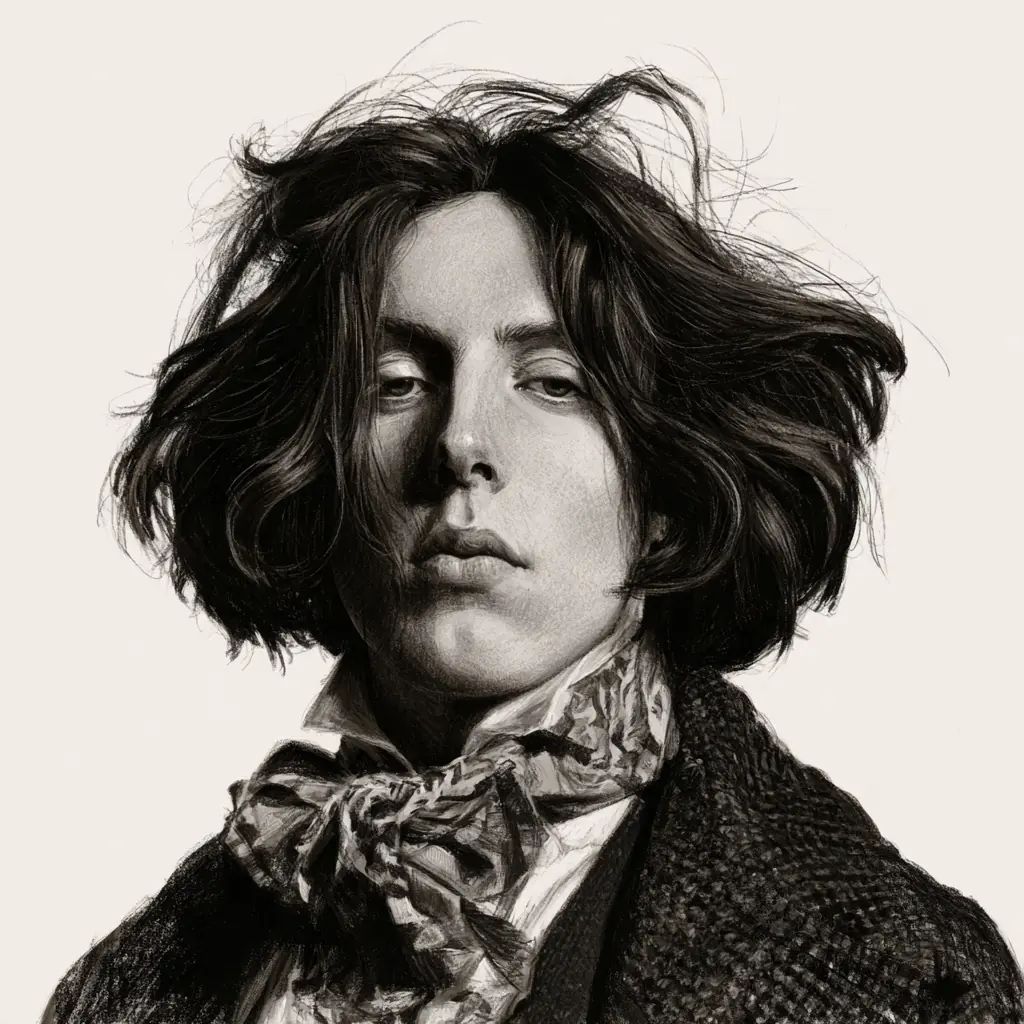 Oscar Wilde Portrait Midjourney提示词