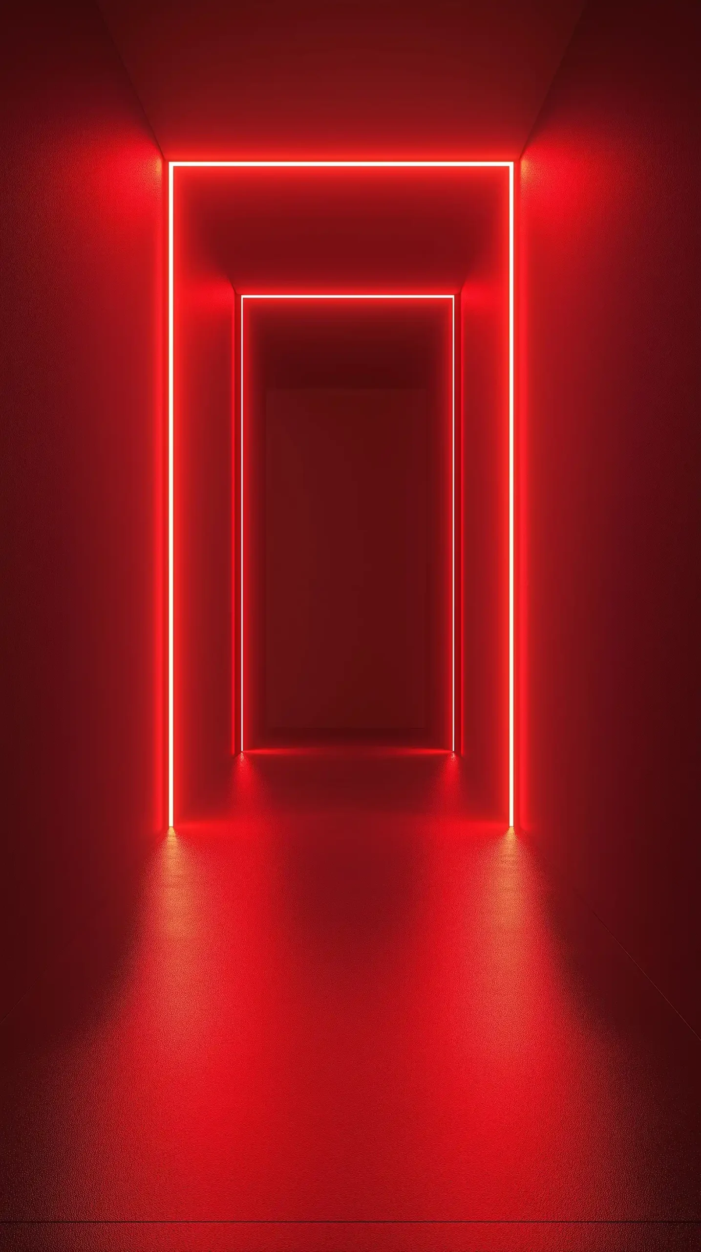 Minimalist Red Room Photography Midjourney提示词