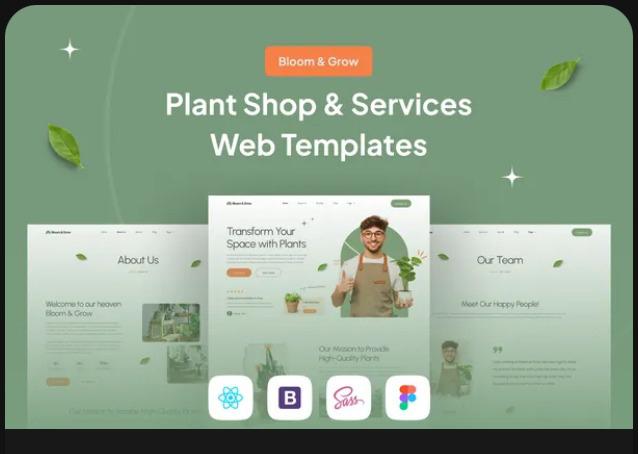 Bloom & Grow - Plant Shop and Service Web Tempates