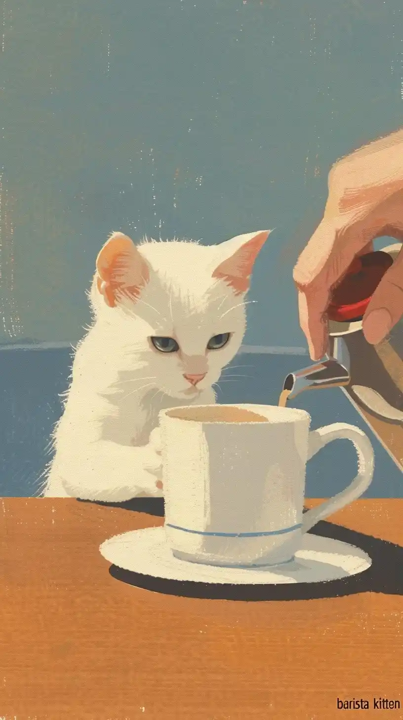Anthro Barista Cat – AR Midjourney提示词