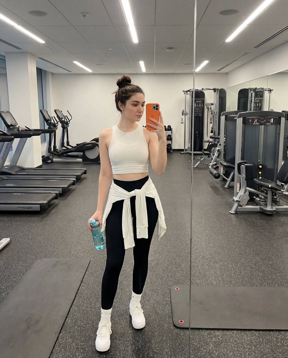 Woman's Gym Selfie: Fitness Fashion & Workout Style Nano Banana提示词
