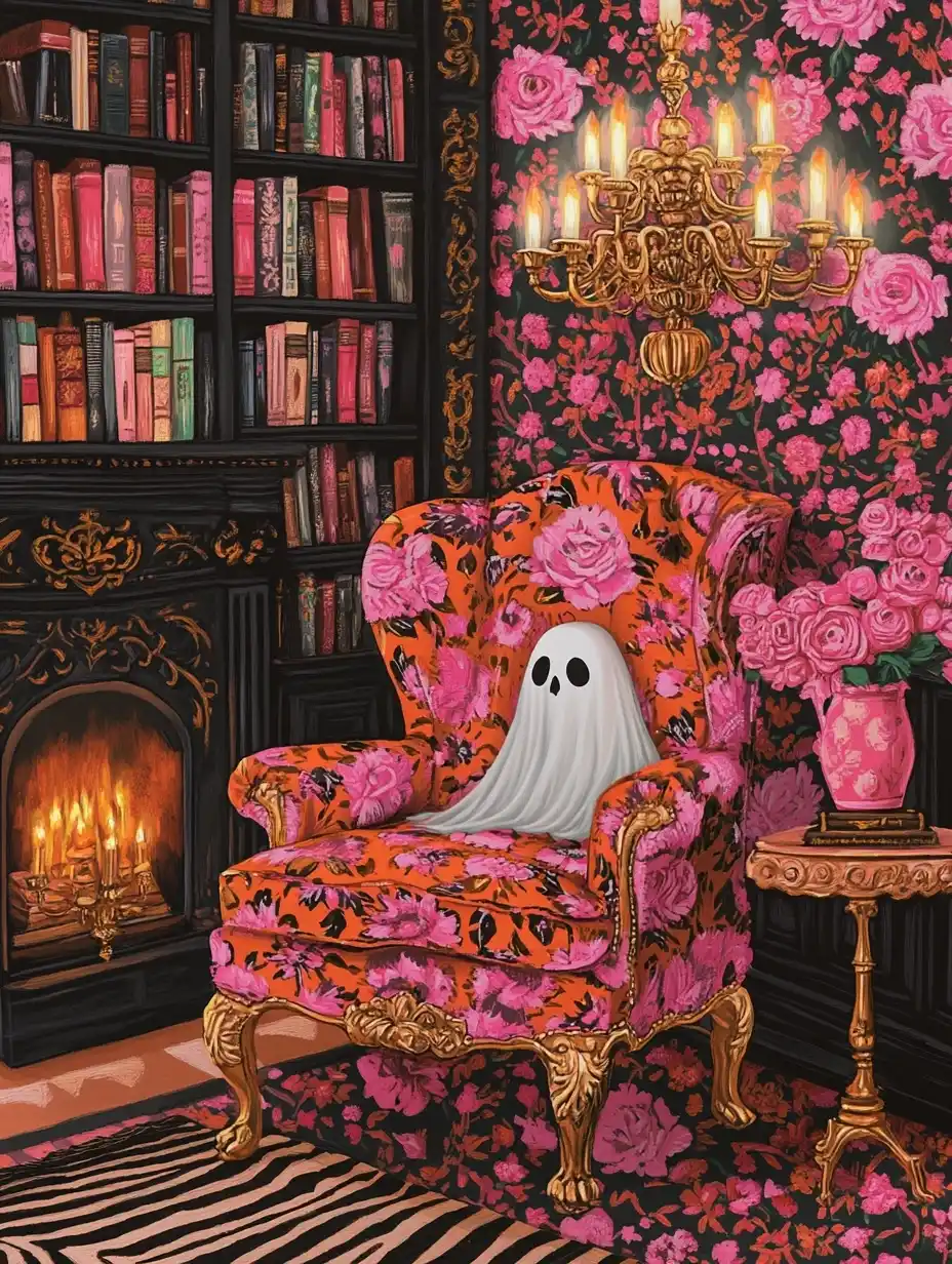 Morris Style Ghost Library Midjourney 提示词生成效果