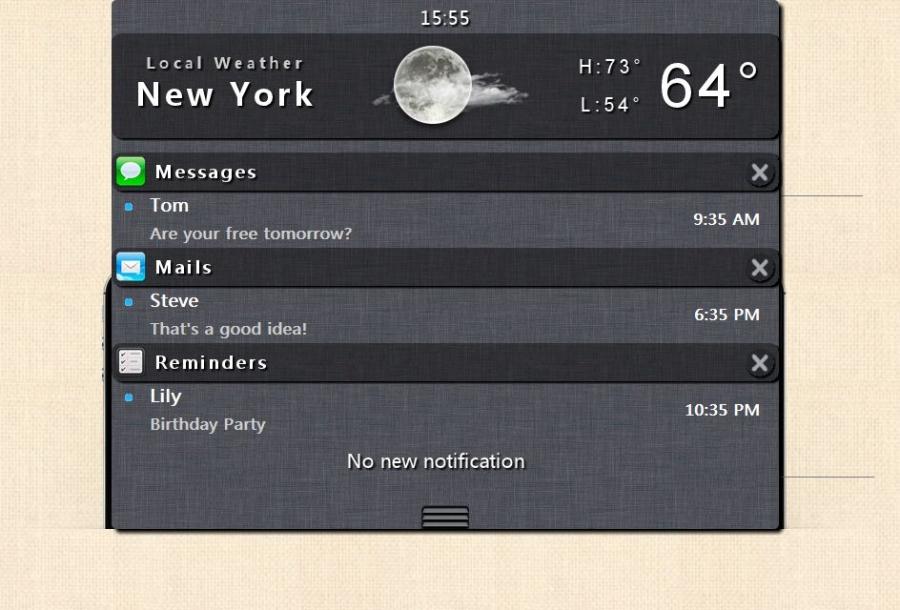  CSS3+jQuery 模拟 ios5 通知中心