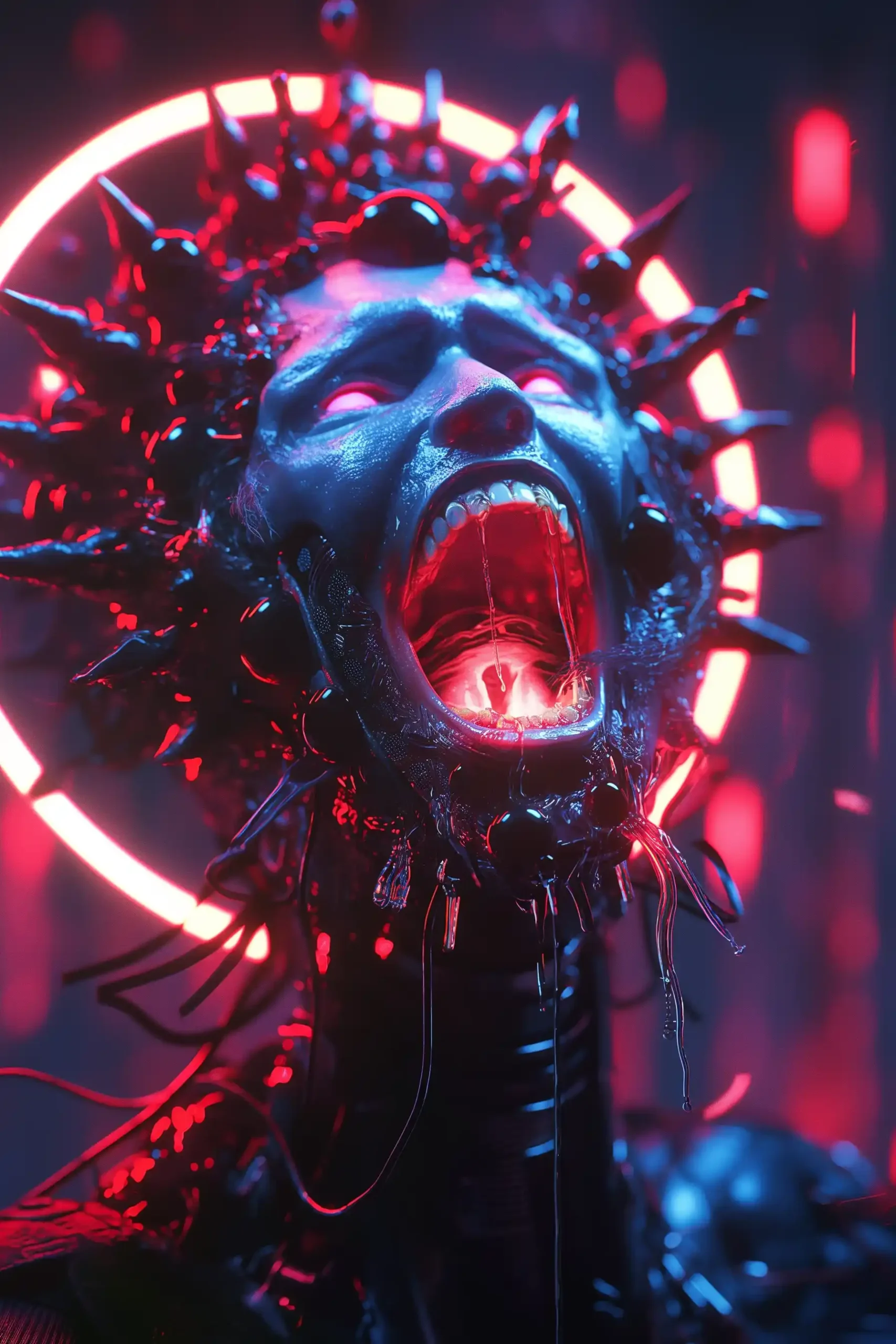 Cybernetic Demonic Entity Peter Gric-esque Midjourney提示词