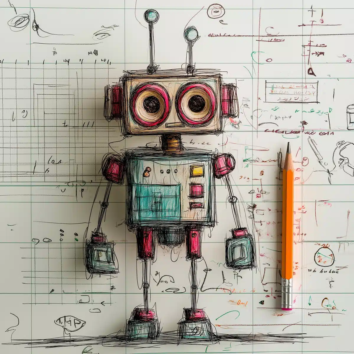 Mixed-Media Learning Scene Midjourney提示词