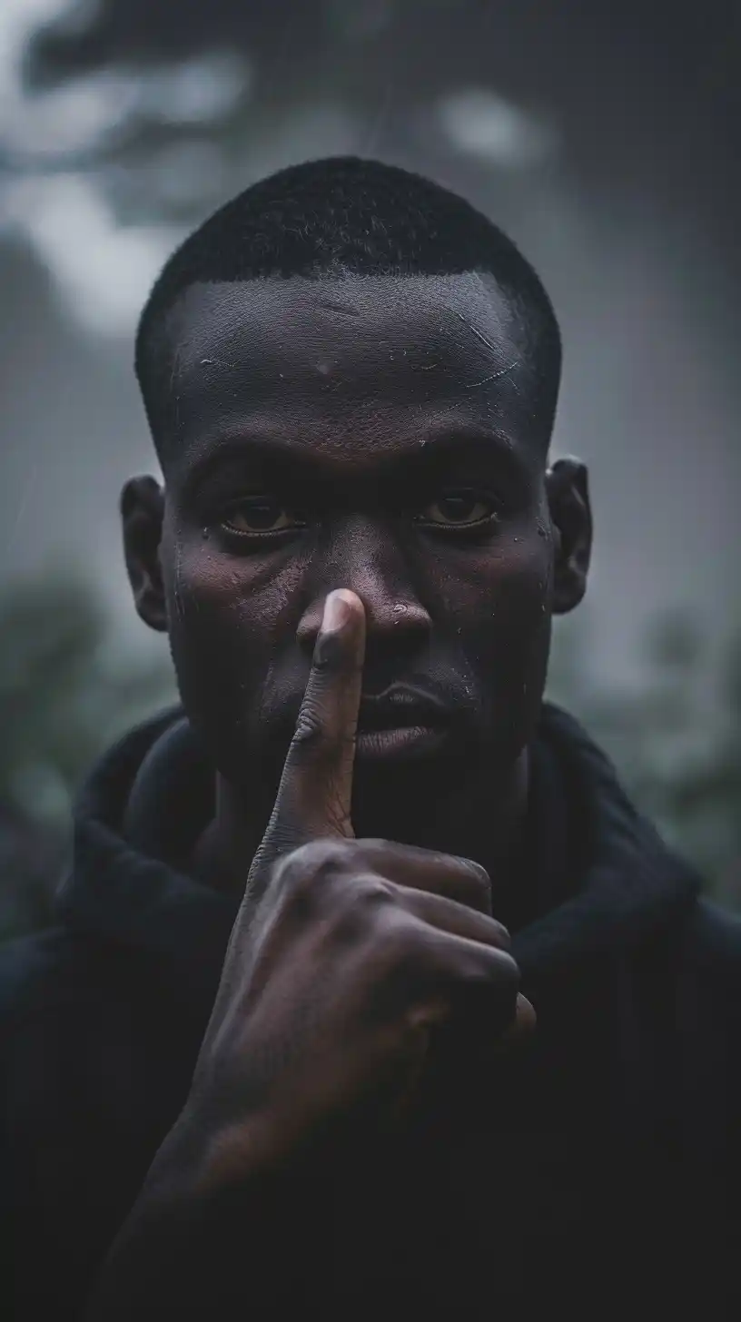 Silent Man Gesture – AR Midjourney提示词