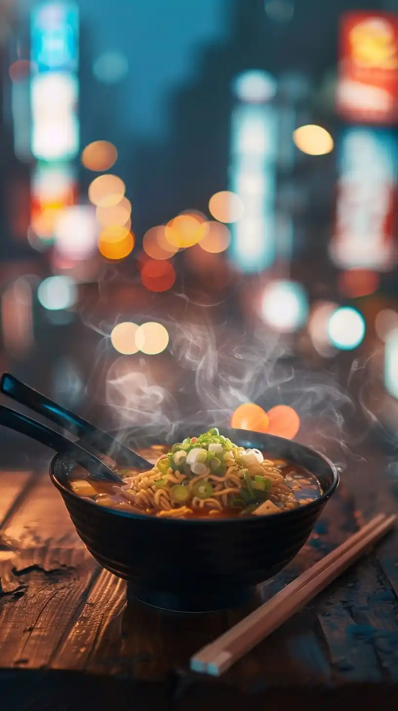 Rustic Ramen Night Midjourney提示词