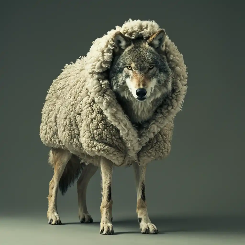 Wolf in Sheeps Clothing Midjourney提示词