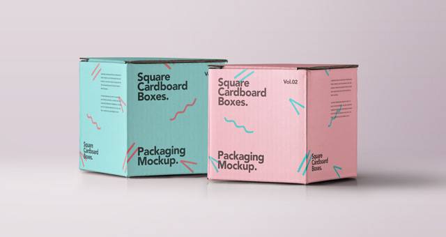 Download Square Psd Cardboard Box Mockup 2 - NicePSD 优质设计素材下载站