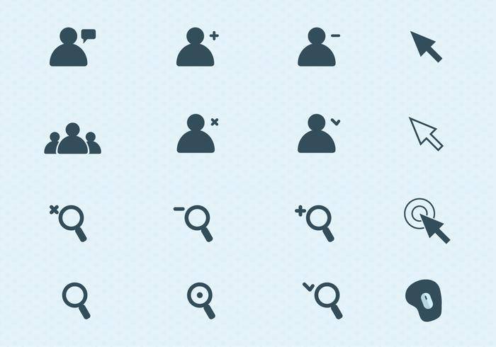 免费矢量Web图标，箭头，人，鼠标垫