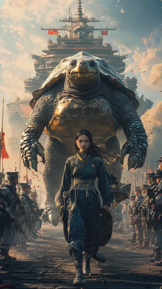 Realistic Tortoise in Uniform Midjourney提示词