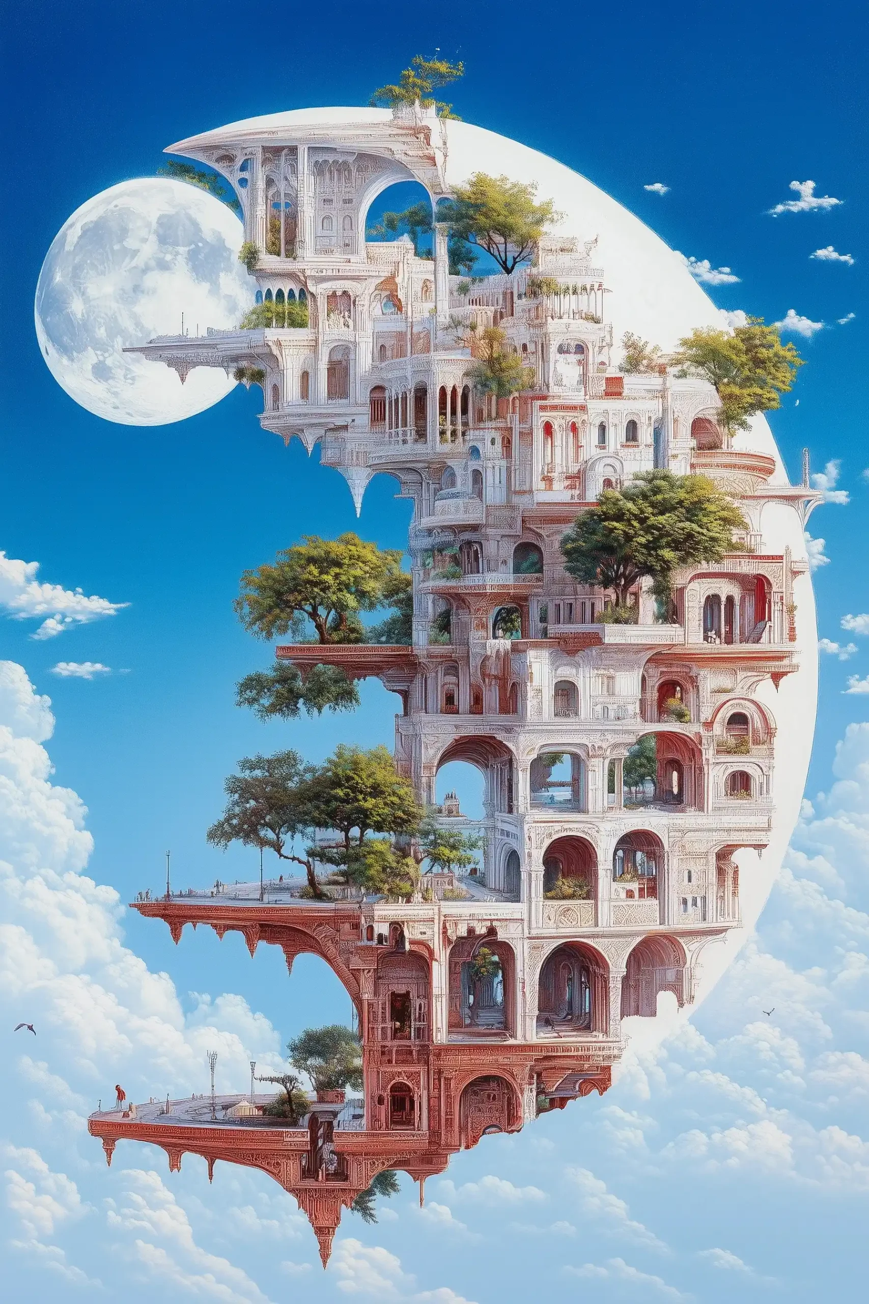 Moorish Architecture in Coffee Midjourney提示词