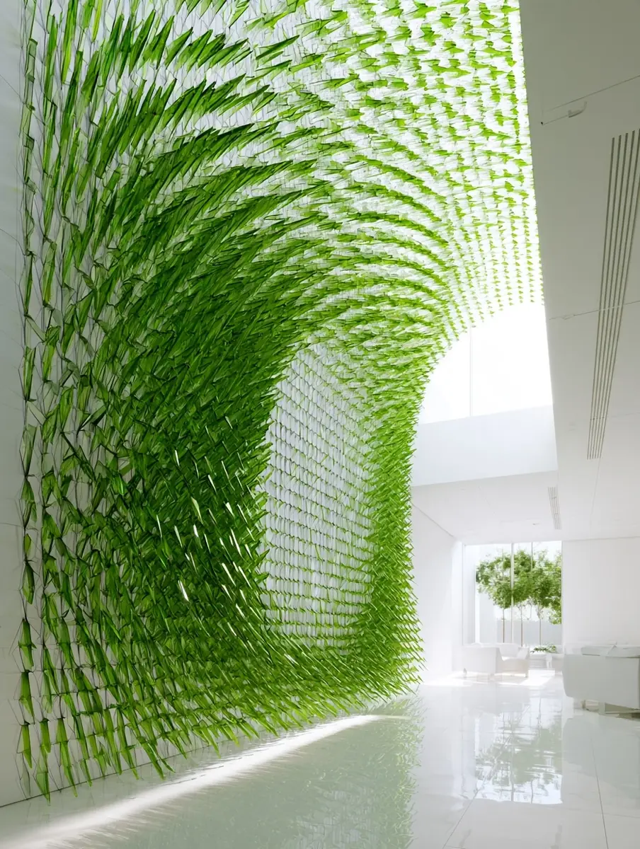 Glass Gyroid Wall Interior Midjourney提示词