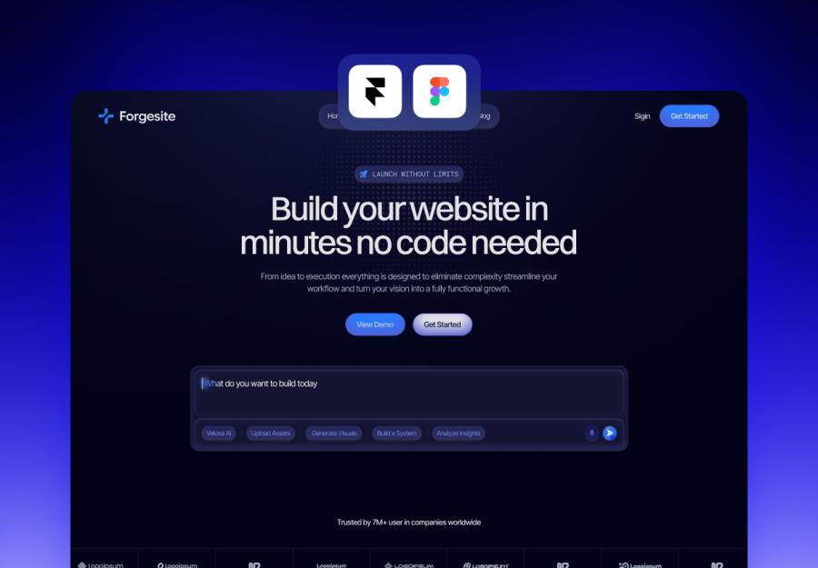 Forgesite — AI website builder template