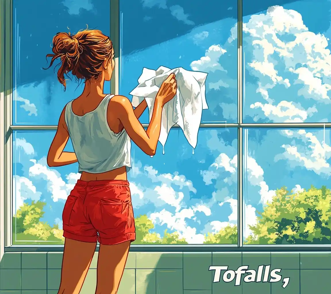 Window Cleaning Illustration Midjourney提示词