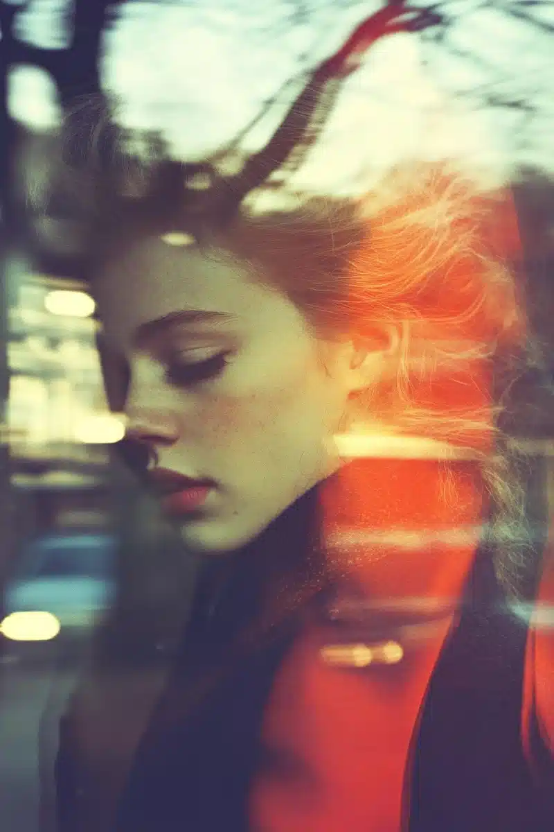 Hipster Mary Portrait Grainy Style Midjourney提示词