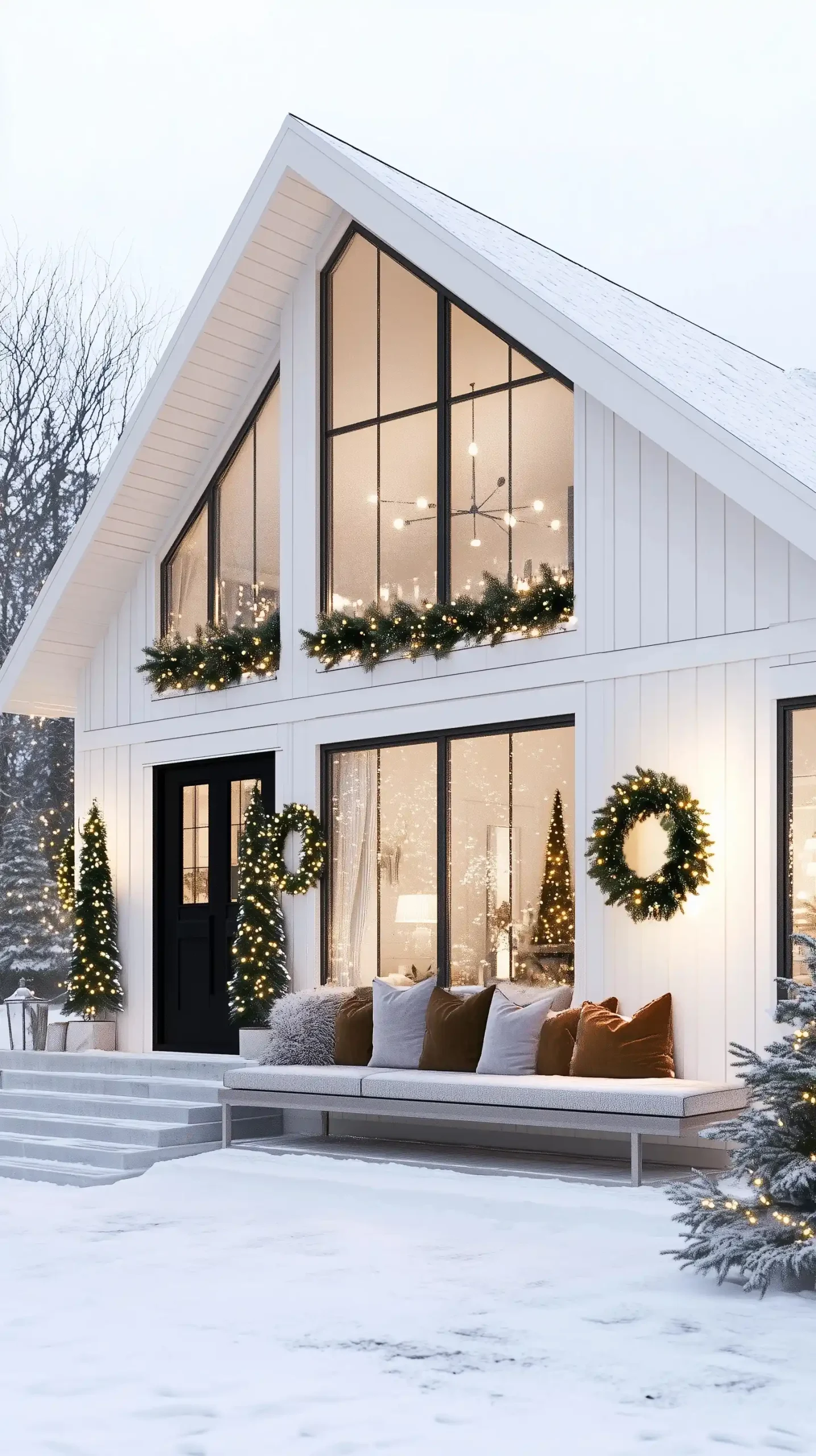 Photorealistic Christmas Farmhouse Midjourney提示词