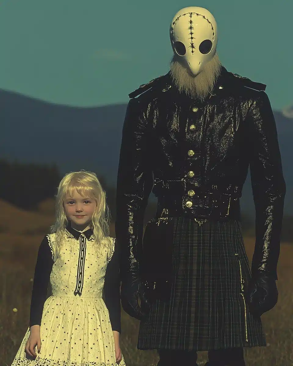 Whimsical Owl and Girl Midjourney提示词