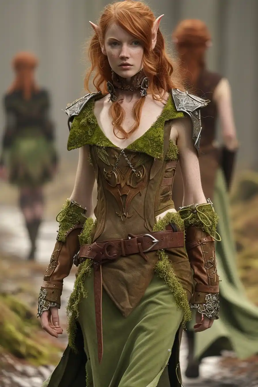 Suede Elf Runway Designs Midjourney提示词