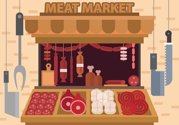 矢量熟食店