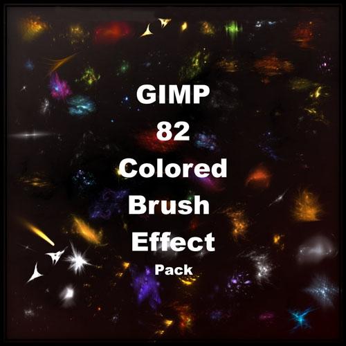 82款高清晰漂亮色光&nbsp;GIMP&nbsp;笔刷