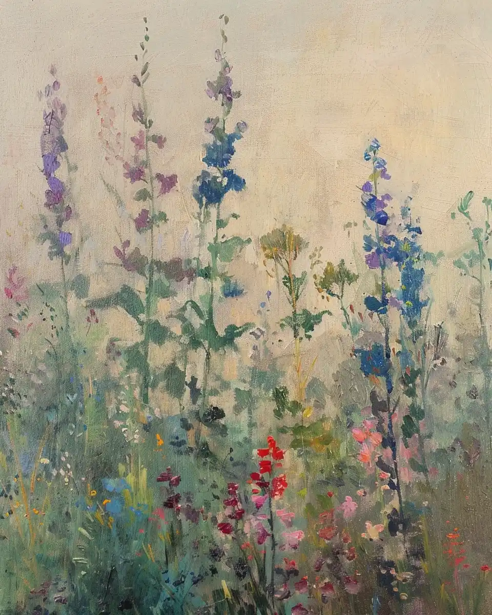 Prismatic Wildflowers in Atmosphere Midjourney提示词