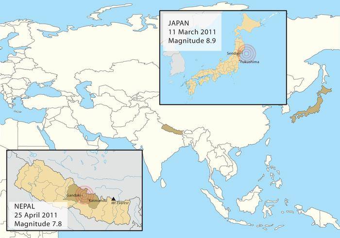 尼泊尔和日本地震