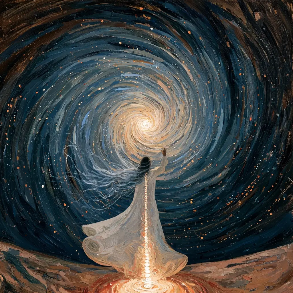 Hopi Star Woman Descent Midjourney提示词