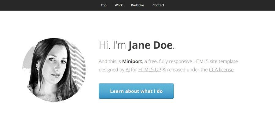 响应式网站模板 html5up-miniport