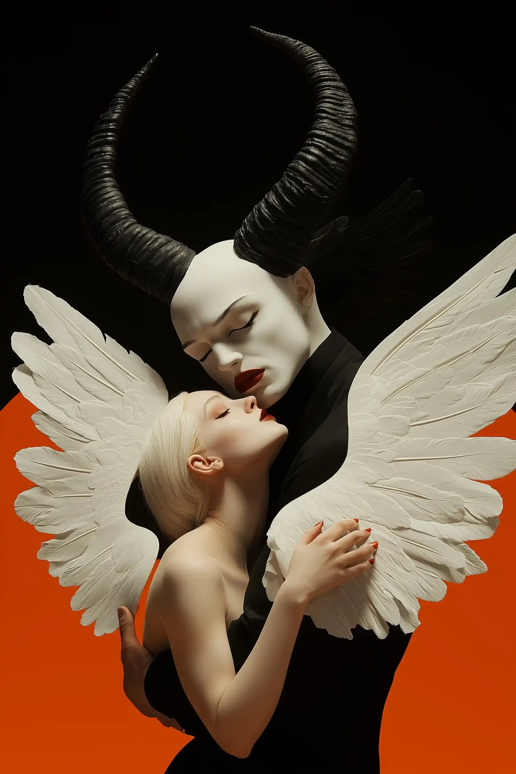 Devil and Angel Illustration Midjourney 提示词生成效果