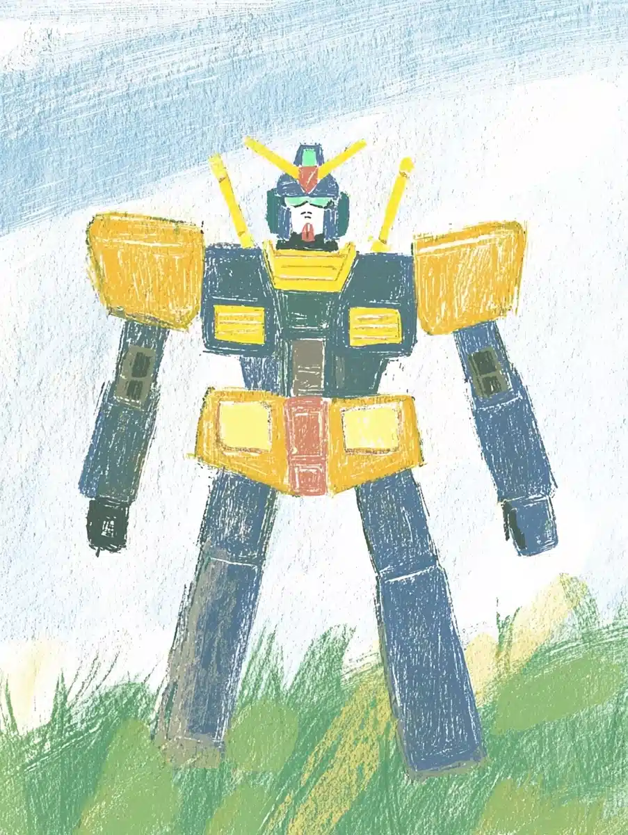 Gundam Mech Illustration Midjourney提示词