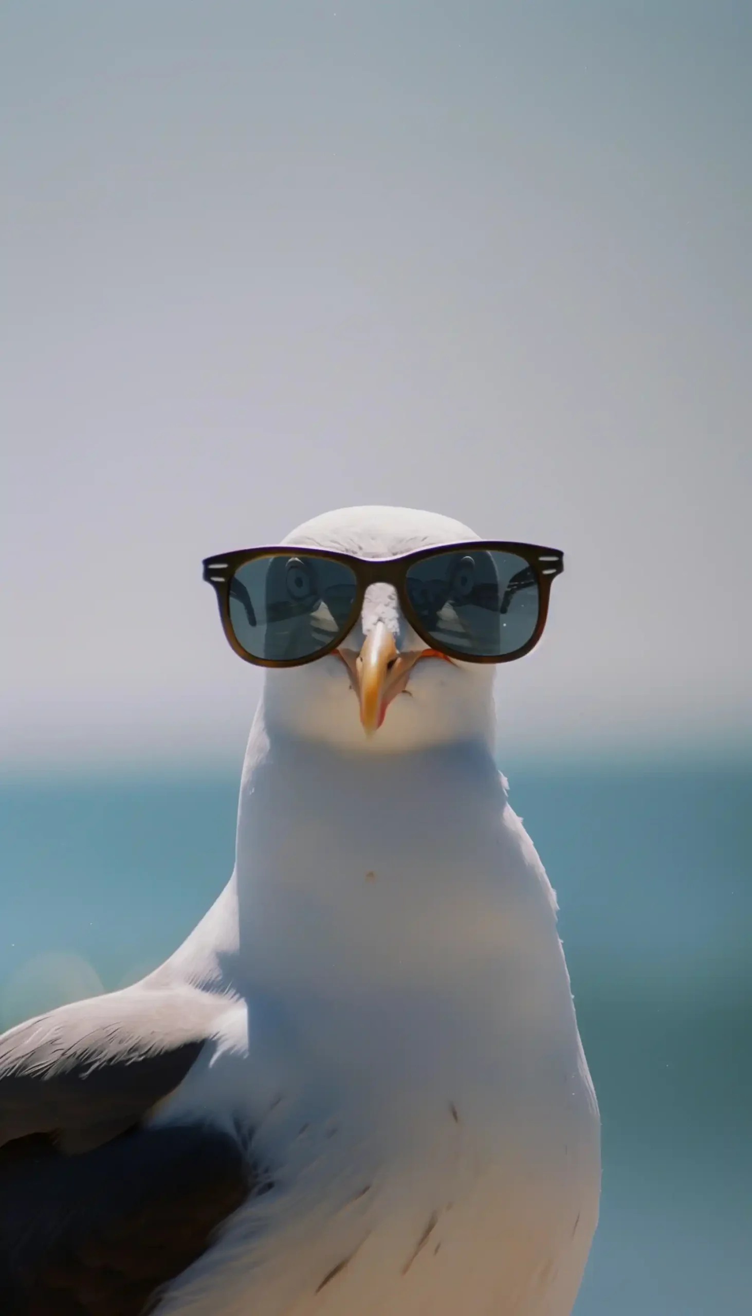 Stylized Seagull in Coen-esque 35mm Midjourney提示词